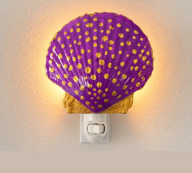 Purple Treasure - Shell Night Light