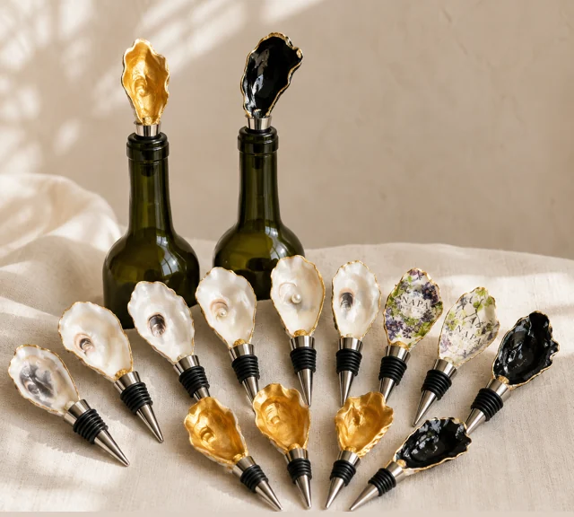 Oyster Shell Wine Stoppers - Oyster Shell Gifts